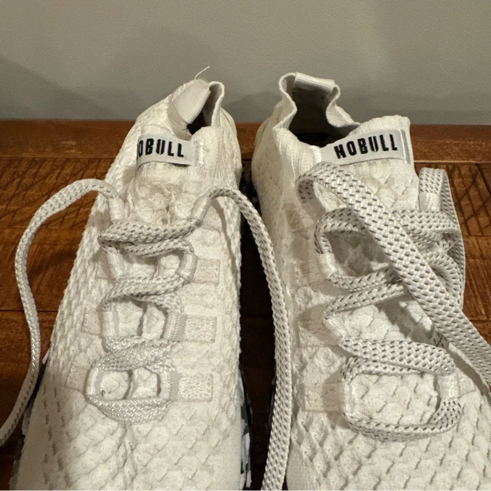 Nobull Aspire White Granite Knit Running Shoes with Womens 10/ Mens 8.5 - Picture 2 of 9